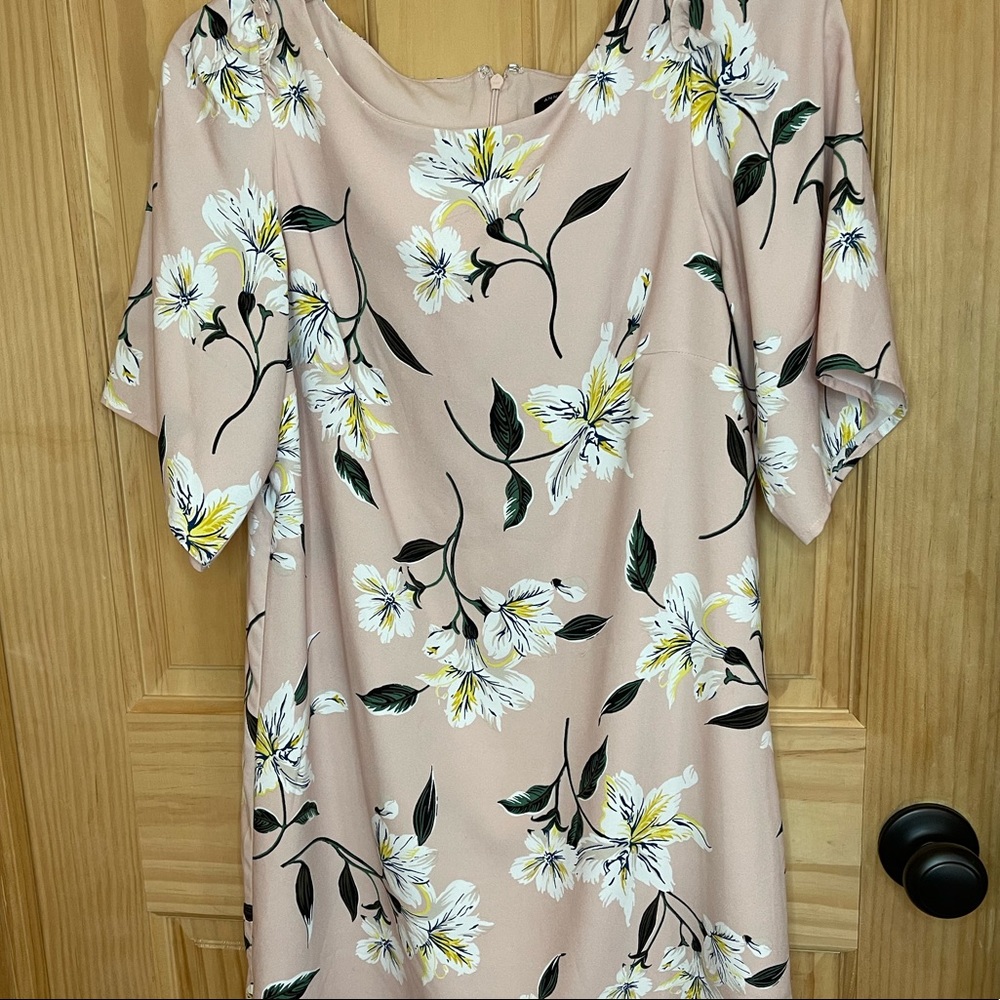 Pale pink floral dress